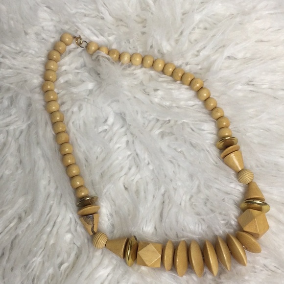 Used Light Brown Wooden Necklace - Picture 3 of 7